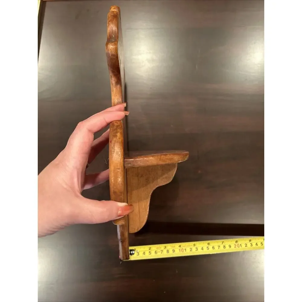 VTG Wall Sconce Shelf Corbel Showcase Wood Wall Display Decorative